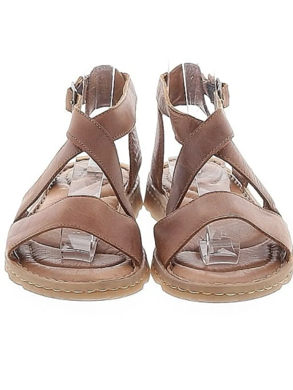 Born Brown Leather Strappy Sandals